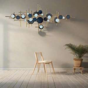Décoration murale en métal de qualité supérieure avec un design minimaliste pour les salons et les couloirs, artisanat mural décoratif en métal - Product Image 5