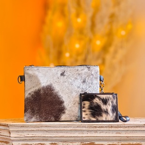 Western Hair On Hide 100% Genuine Leather <b>Small</b> Wristlet Coin Purse Pouch Multi Uses Mini <b>Wallet</b> For Women Western Stylish Gifts - Product Image 6