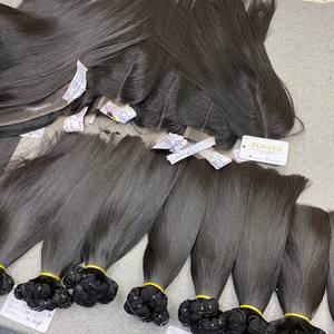 Extensions de cheveux naturels lisses non traités, couleur naturelle, extensions de cheveux lisses, produits de beauté les plus vendus - Product Image 4