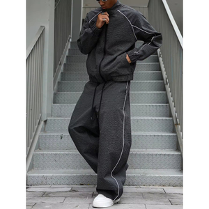 Nuevo Diseño Personalizado de Chándal para Hombre, Sudadera con Capucha Lisa al por Mayor, Chándal Oversize de Algodón 100% con Pantalón Acampanado para Hombre - Product Image 4