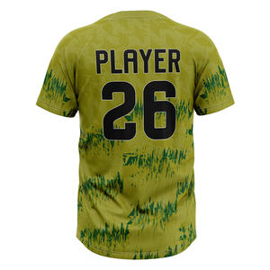 Camiseta de Béisbol Personalizada con Nombre, Número y Logotipo, 100% Poliéster, Anti-UV, Manga Corta, Transpirable, de Secado Rápido, para Softbol - Product Image 2