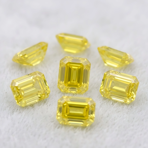 RCK GLOBAL เพชร CVD ทรง Asscher ขนาด 0.24-0.50 กะรัต คุณภาพ VS+ แบบ Fancy Vivid  เพชรเลี้ยงในห้องปฏิบัติการ ขายส่งเพชรแบบหลวมจำนวนมาก - Product Image 1
