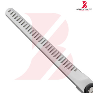 กรรไกรซอยผมคุณภาพสูงจากผู้ผลิตชั้นนำ ใบมีดสแตนเลส ด้ามจับพลาสติกสีดำ กรรไกรตัดแต่งทรงผมระดับมืออาชีพ - Product Image 6