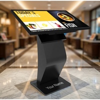 Layar Digital Signage Android OEM 32 Inci Model K-Kiosk Layar Sentuh Interaktif Tipe Lantai untuk Presentasi Layanan Mandiri