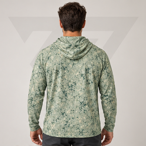 Sudadera de Pesca con Estampado Moteado Personalizado, Unisex, Manga Larga, con Capucha, UPF 50, Secado Rápido, Camisa de Pesca Sublimada - Product Image 4