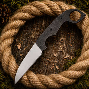 Cuchillo de Caza EDC de Hoja Fija Forjado a Mano en Acero al Carbono con Punta Caída, 8 Pulgadas de Longitud Total, OEM Disponible, Directo de Fábrica - Product Image 1