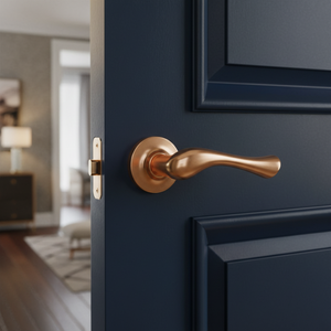 Premium Solid Brass Mortise Door <b>Handle</b> Set |Luxury Designer Lever <b>Handles</b> in Antique, Graphite & Gold Finish for Interior Doors - Product Image 3