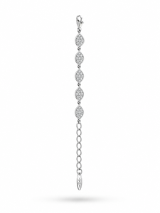 Pulsera de Perlas de Agua Dulce con Diamantes de Corte Brillante Clásico ELVORA GEMS, Bañada en Rodio, Plata 925, para Mujer - Product Image 4