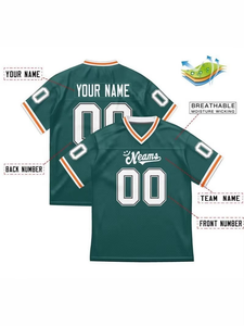 Nouveauté 2024 2025, uniforme de football américain sur mesure, respirant, en spandex/coton, taille plus, manches courtes, haute qualité - Product Image 5