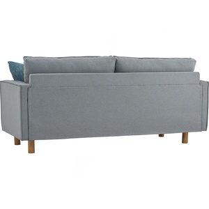Sofá de Tres Plazas de Alta Calidad con Tapicería Moderna y Duradera, Patas de Madera Sólida para Muebles de Hogar, Sala de Estar, Hotel, Apartamento - Product Image 4
