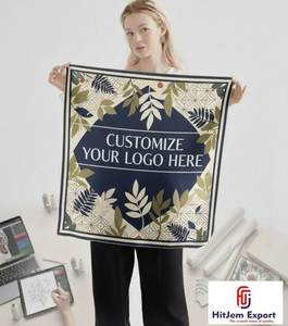 Pañuelos Personalizados de Alta Calidad con Diseño Impreso, Estilo Seda, Hijab de Moda, Pañuelo Cuadrado para la Cabeza, Colección al por Mayor - Product Image 4