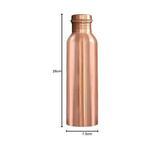 BPA Free <b>Plain</b> Copper <b>Water</b> <b>Bottle</b> Leakproof Easy Portable 100% Real Copper <b>Bottle</b> For Household Travel Office Drinking Use - Product Image 2