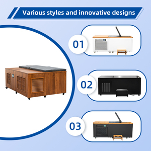 Hệ Thống Làm Lạnh Nước Lạnh 2 Người Bồn Tắm Nước Đá Hệ Thống Làm Mát Tấm Lót Bằng Thép Không Gỉ Hình Vuông Bằng Gỗ - Product Image 6