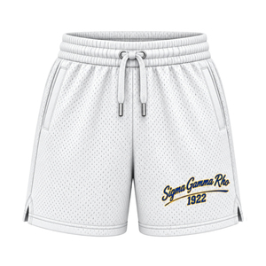 Shorts Deportivos Personalizados de Malla para Mujer de Sigma Gamma Rho, Shorts Atléticos de Hermandad Griega, Transpirables, de Secado Rápido, Ropa Deportiva Informal para Entrenamiento y Running - Product Image 1