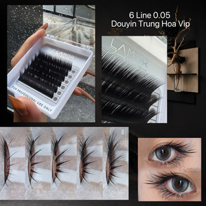 Glamoreyelash Camelia Sole Velvet Super Mink 12/6 Líneas, Extensiones de Pestañas Hechas a Mano, Veganas, Libres de Crueldad Animal, Naturales, Largas, 0.05/007 - Product Image 4
