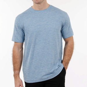 Camiseta de Hombre, Corte Ajustado, Tela Elástica de Algodón, Estilo Moderno, Informal, Lisa, Venta al Por Mayor - Product Image 2