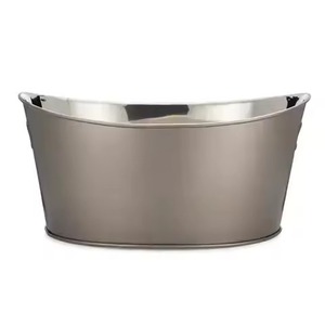 Top Quality Metal Ice Beverage Tub Stainless Steel Party Cooler <b>Bucket</b> Wine Beer Chiller Tub Event Table Use - Product Image 6