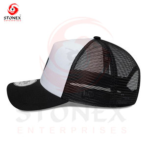 Casquette de baseball personnalisée en toile respirante 100% coton avec broderie 3D de haute qualité, style trucker vintage à bordure vieillie - Product Image 4