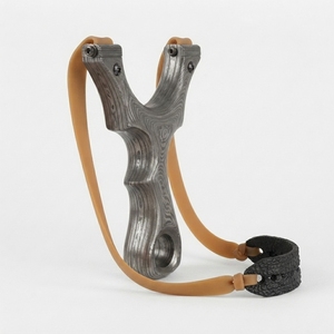 Damascus Steel Slingshot Hand Forged Decorative Display Item Traditional Style Pattern Steel Collector Home Showcase - Product Image 6
