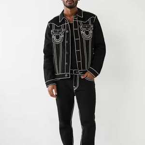 Veste en jean pour homme de qualité supérieure, coupe classique, couleur personnalisée, prix avantageux, meilleur article, nouveau design. - Product Image 4