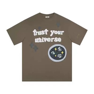 Camiseta Oversize Nueva para Hombre al por Mayor con Estampado Puff, Corte Holgado, Manga Corta, Cuello Redondo, Algodón, Estilo Urbano, Hombro con Logo Personalizado - Product Image 2