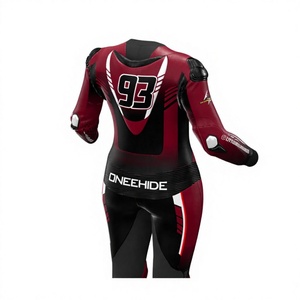 Traje de Motociclismo para Mujer, Homologado CE Nivel 2, Armadura de Cuero Vacuno/Canguro, Mono de 1 Pieza para Pista - Product Image 2