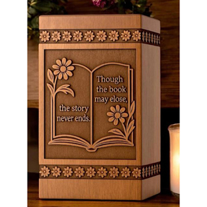 Luxury Wooden Urn Box with Polished Surface Premium Hardwood Cremation Urn for Ashes by AYAANS - Product Image 4
