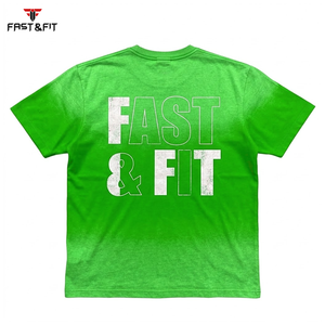 Camiseta de Algodón 100% con Logo, Corte Regular, Lavado Ácido, para Hombre, Personalizable, Tejido Satinado Grueso, Secado Rápido, Venta al Por Mayor - Product Image 2
