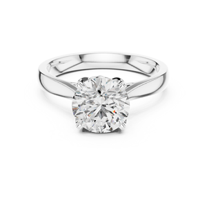 Anillo Solitario Clásico de Corte Redondo con Diamante Cultivado en Laboratorio, Chapado en Oro Amarillo de 18 Quilates y Rodio, Certificado, para Fiestas, Bodas, Regalos de Lujo para Mujer - Product Image 5