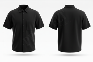 Chemise décontractée à manches courtes pour homme, avec poche et boutons, confortable, personnalisable, fabriquée par un fabricant de vêtements pour hommes - Product Image 4