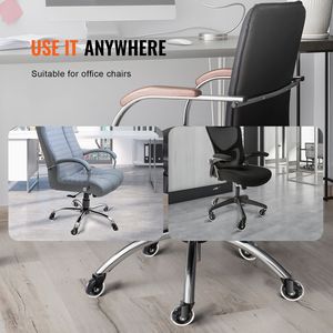 Set di 5 Ruote per Sedia da Ufficio Resistenti da 3 Pollici per Pavimenti in Legno e Moquette, Uso per Scrivania Gaming e Palestra, Garanzia di 2 Anni - Product Image 5