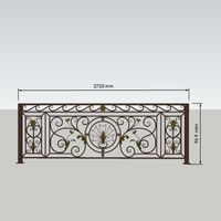 Rampe de balcon moderne en fer forgé pour villa, système durable résistant à la rouille, marque TTD, garantie 1 an, installation facile pour l'extérieur
