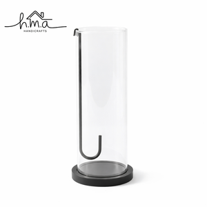 Modern Black Metal Reed Diffuser Vase Decorative Aroma Stick Holder Minimalist Home Fragrance Display Centerpiece - Product Image 4
