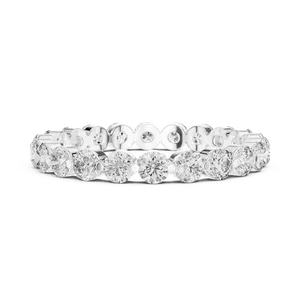 Anillo de Eternidad Grande y Redondo con Diamantes Cultivados en Laboratorio, Plata 925, Unisex, Color E, Corte Brillante, Regalo de Aniversario de Lujo - Product Image 1
