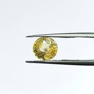 Zafiro amarillo natural redondo de 2.91 quilates de Sri Lanka, piedras sueltas para la fabricación de joyas y tabla Ratti 3.25 YRIS-211 - Product Image 2