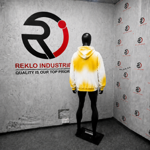 Sweat-shirt à capuche zippé dégradé jaune et blanc, coupe oversize, streetwear unisexe, veste à capuche ombrée premium, fermeture éclair intégrale, effet vintage délavé - Product Image 4