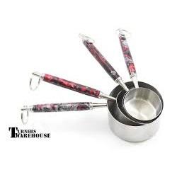 Premium Brass <b>Measuring</b> <b>Cups</b> <b>Set</b> with Wooden Handles for Accurate Cooking Baking Home Kitchen Hotel Restaurant Use - Product Image 4