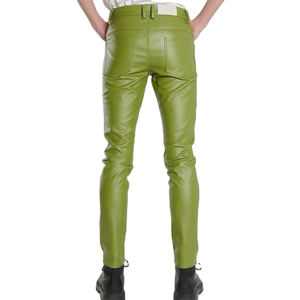 Private Label Leather Pants Premium Fashion Bottoms for <b>Men</b> Custom Manufacturing and Bulk Export Orders - Product Image 3