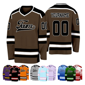 Derniers articles : Maillot de hockey sur glace unisexe personnalisé, respirant, col en V, manches longues, vêtements de sport d'équipe, personnalisable ODM OEM - Product Image 6
