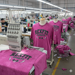 Camiseta con Lavado Ácido, Diseño Personalizado, Colección de Ropa de Verano, Suministro Directo de Fábrica, Impresión de Logotipo, Camiseta Unisex Extra Grande - Product Image 2