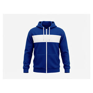 Veste à capuche zippée intégrale en molleton de coton, conception personnalisée OEM pour hommes, femmes et jeunes, idéale pour l'entraînement et le sport - Product Image 1