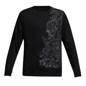 Best Selling Regular Fit Men's 100% Cotton Autumn Rhinestone Sweatshirt Casual Wear Comfortable - Product Image 1