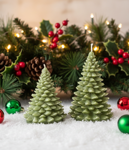 Vela Decorativa Hecha a Mano con Forma de Árbol de Pino, de Cera de Parafina, Aromática, No Tóxica, para Ramadán, Año Nuevo, Acción de Gracias, Diwali, Decoración del Hogar - Product Image 1