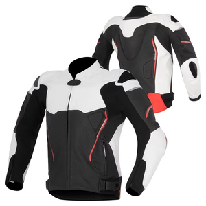 Pure Quality High Quality Professional Quality Custom Printed Leather Motorbike Jackets Flame Design for Men - Product Image 6