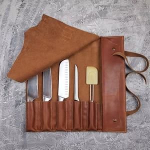 Vintage Leather Knife <b>Roll</b> for Chefs and Professionals Knife Wrap <b>Tool</b> <b>Roll</b> Genuine Leather <b>Roll</b> LKR-0274 - Product Image 1