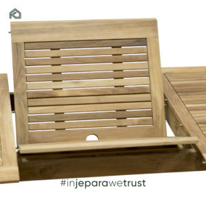 Ensemble de salle à manger moderne en teck de qualité supérieure, 6 à 10 places, table extensible, chaises empilables, résistant à l'eau, écologique, pour hôtel - Product Image 6