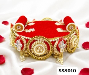 Hermosos Singhasan hechos a mano en Jaipur para Laddu Gopal Ji y Ganesh Ji, decoración festiva para templos, decoración para Janmashtami. - Product Image 2