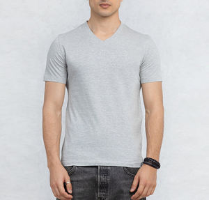 T-shirt de mode en gros 100 % coton décontracté pour homme, imprimé contrastant, à manches courtes, design bicolore - Product Image 2