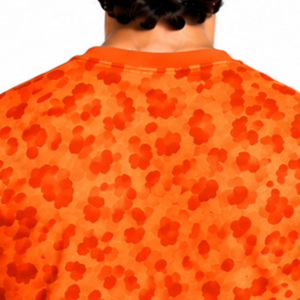 Orange <b>Leopard</b> <b>Print</b> T <b>Shirt</b> Unisex Short Sleeve Crew Neck Casual Fashion Graphic Tee Custom Streetwear Sports Training Top - Product Image 3