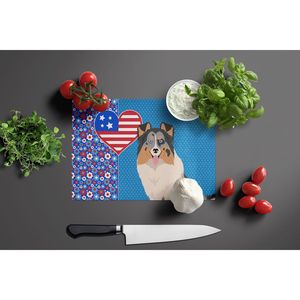 USA American Sheltie Planche à découper Bleu Merle Décoratif Verre Trempé Grande Planche de Service de Cuisine Planche à Découper Plats Assiettes - Product Image 3